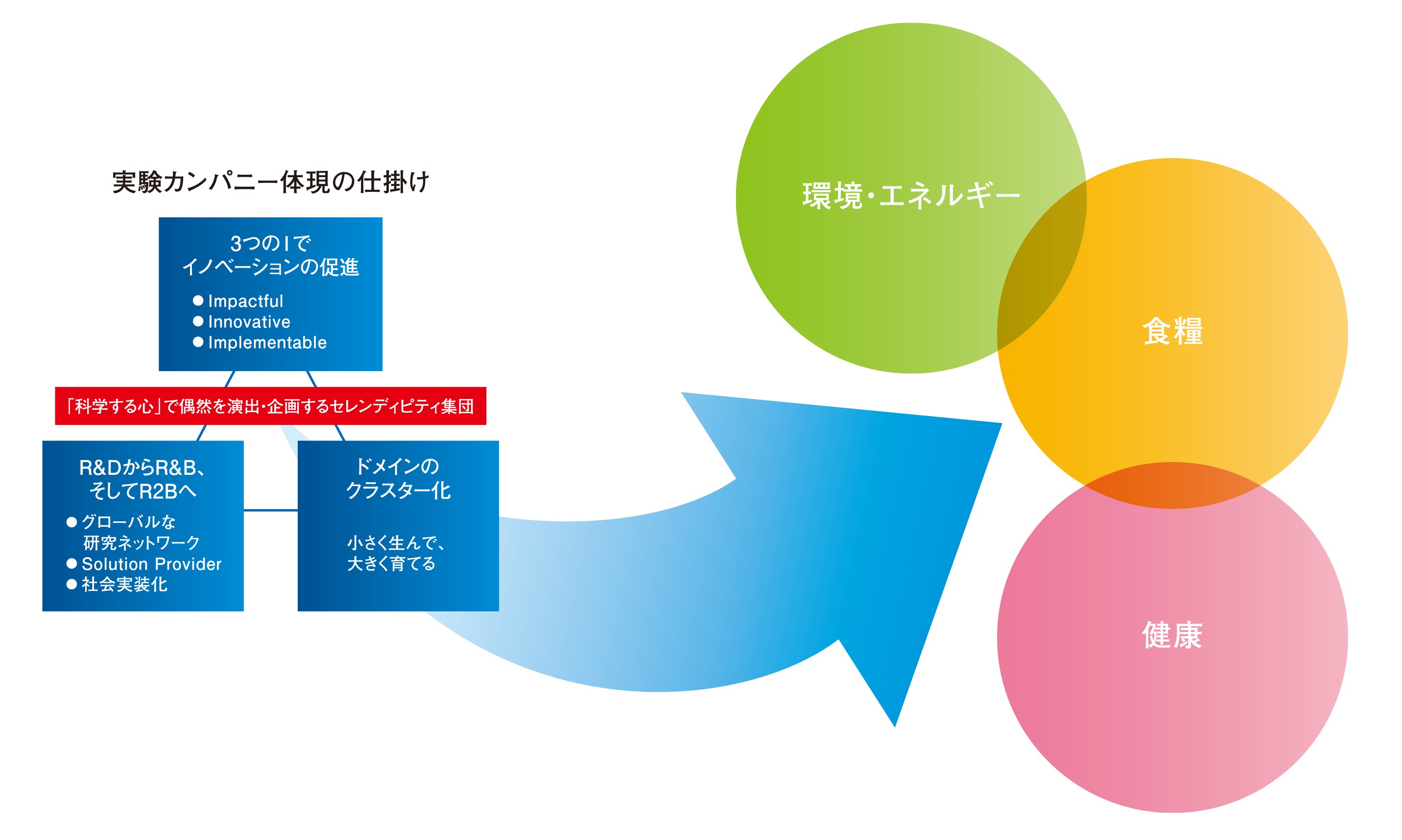 実態カンパニー体現の仕掛けの図